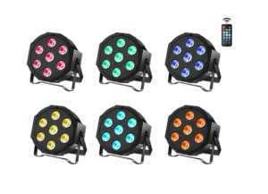 Kit 6 Par Led RGB avec Télécommande en location