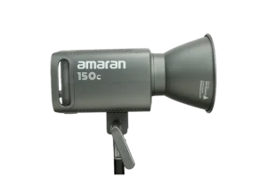 APUTURE AMARAN COB 150c de profil avec Bol Bowens 150 watts en location