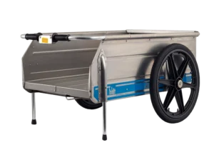 Chariot de tournage pliable Beach Cart Foldit chromé avec poignées en location