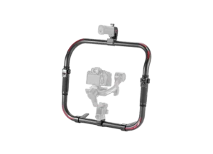 Anneau de support Tilta avancé pour stabilisation de caméra, structure ergonomique noire avec accents rouges