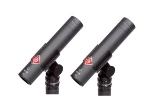 Couple Micros XLR Stéreo Neumann KM 185 sur support en location