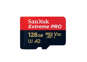 Carte Memoire Micro SD Sandisk Extreme pro 128 GO V30 Rouge et noire en location