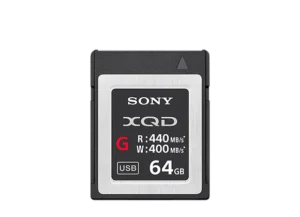 Carte mémoire Sony XQD de 64 Go avec des vitesses de lecture de 440 MB/s et d'écriture de 400 MB/s, série G, dotée d'une interface USB intégrée