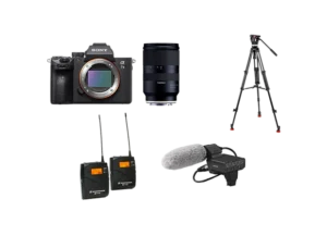 Kit ITW Sony A7III + Tamron 28-75mm F2.8 avec Trépied Vidéo Sachtler Ace, Module XLR K3M et Micro Canon Sony